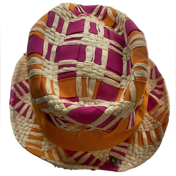 Peter Grim Fedora, Sun, hat, flexible,adjustable,pink,orange,tan,OS - Picture 5 of 7